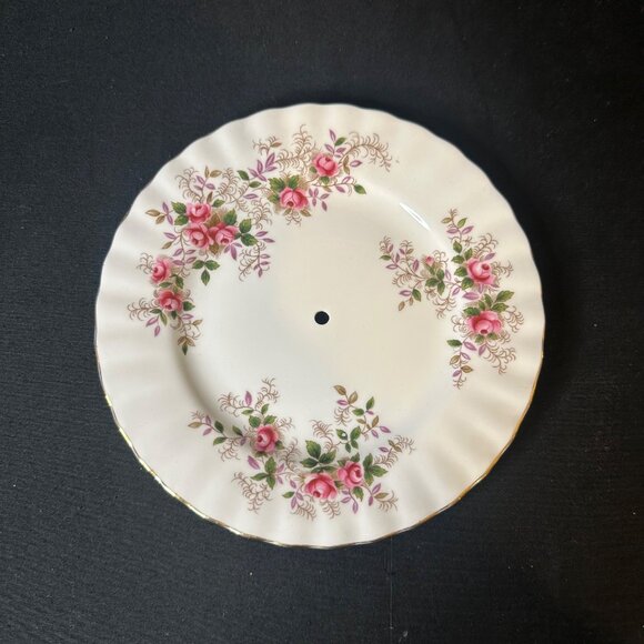 Royal Albert Lavender Rose Other - VTG Royal Albert Lavender Rose 6" Replacement Piece For Dessert Stand w/ Hole